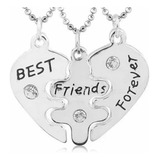 Colar Melhores Amigas Best Friends Amizade Folheado - B56