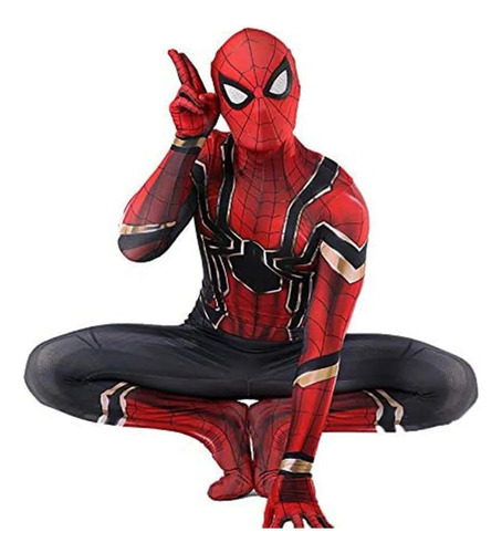 Disfraz Hombre Araña Spiderman Para Niño Niña Ajustable