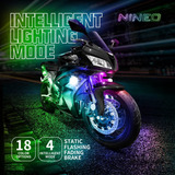 Nineo 8 Tiras De Luces Led Rgb Para Motocicleta, Multicolor
