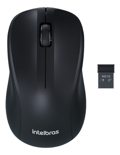 Mouse Intelbras Msi55  Sem Fio Preto