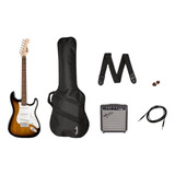 Paquete Fender Squier Electric Guitar Strato  Sunburst