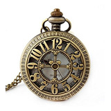I-mart Reloj De Bolsillo Retro De Bronce Antiguo Con Cadena 