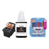 Pack Cabezal Y Tinta Negra Canon G2100 G3100 G3110 +obsequio