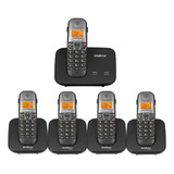 Kit Telefone 2 Linhas Ts 5150 + 4 Ramal Ts 5121 Intelbras