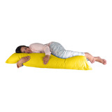Travesseiro De Corpo Xuxão 140x50 Comprido Cheio Happy Line Cor Amarelo