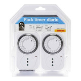 Temporizador Eléctrico Pack 2 Timer Diario House Safe