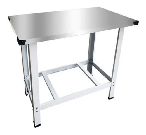 Mesa De Serviço Tampo Inox Industrial Cozinha 70x55 Kenok