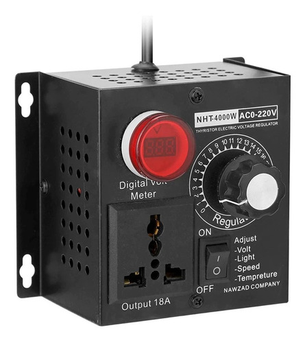 Control Regulador Voltaje Velocidad Motor Dimmers 4000w 220v