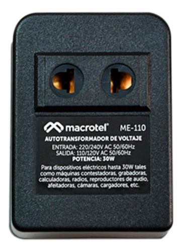 Transformador Corriente Voltaje Macrotel 220 A 110 20 Watts