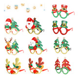 Lentes De Navidad Para Decoración De Fiesta, 10 Piezas