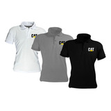 Kit 3 Camisa Gola Polo Caterpillar Malha Piquet Camiseta