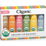 Cliganic Usda Organic Bálsamo Labial Set 6 Sabores Natural