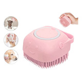 Escova Massageadora Pet Dispenser Para Shampoo Cachorro Gato
