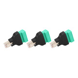 Conector Adaptador Rj45, 3 Piezas, Terminal De Tornillo, Ros