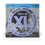 Encordoamento Guitarra .011 D'addario Xl Nickel Wound Exl116