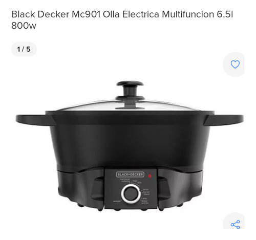 Olla Electrica Multifunción Black Decker 6.5l 800