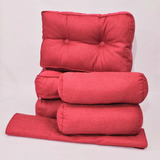 Kit Divan De Chenille 3 Almohadones + 2 Caramelos + Funda