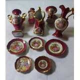 Porcelana Antigua Limoges Coleccion 10 Piezas