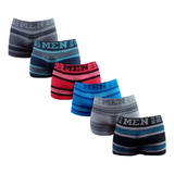 Boxer Hombre Calzoncillo Men Pack X3 Rayado Sin Costura