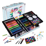 Kit De Arte Dibujo Infantil 145 Piezas En Maleta Doble Piso