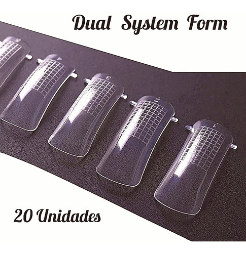 Dual System Form Moldes Para Uñas Acrilicas 20 Unidades 