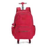 Mochila De Rodinhas 360° Infantil Juvenil Pink Up4you