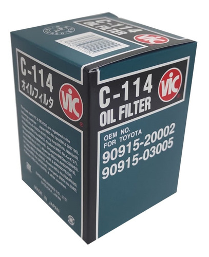 Filtro Aceite Vic Japones Chrysler Chevrolet Fiat Ver Ficha Foto 3