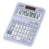 Calculadora De Escritorio Casio Mx-12b Lb 12 Celeste Dígitos