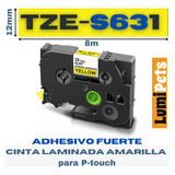 Tze-s631 Para Rotuladora Brother Modelo Pt, 12mm X 8m | Adhe