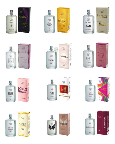 Kit 10 Perfumes Importados Femininos Atacado Revenda Top