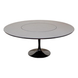 Mesa De Jantar Vidro C/ Prato Giratorio Embutido 120cm X8mm Tampa Personalizada