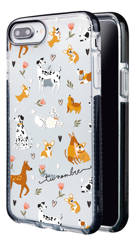 Funda Para iPhone Para Mujer Perritos Razas Con Tu Nombre