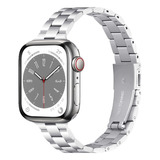 Correa Delgada De Metal For Apple Watch Pulsera De Acero I