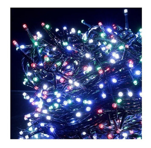 Guirnalda Led Calido 600 Luces 40 Metros Cable Verde Navidad