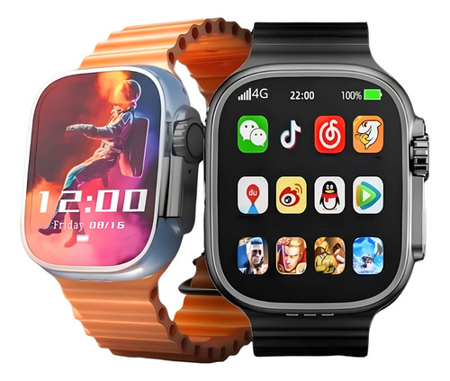 Smartwatch Android 4g E Chip Relógio Inteligente Wifi Gps Nf