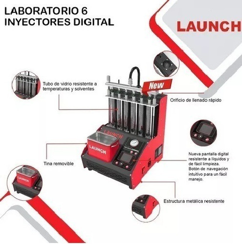 Launch Laboratorio 6 Inyectores Con Tina De Ultrasonido
