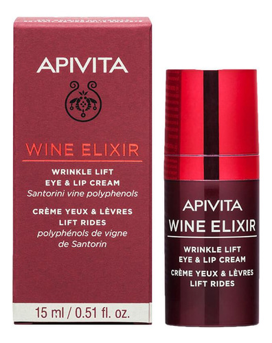 Apivita Wine Elixir Wrinkle & Lift Eye & Lip Cream 15ml