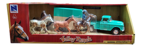 Valley Ranch Chevrolet Pick Up 1/43 Remolque Con Caballos 