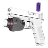 Lanterna Tática Para Pistola Com Laser Vermelho Trilho 20 Mm