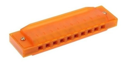 Armonica Parquer Plastico Naranja 10 Celdas En Do