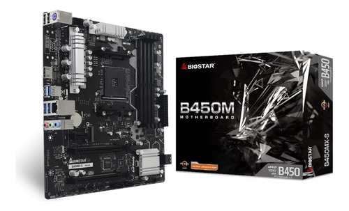 Placa Mãe Biostar B450mxs Chipset B450 Amd Am4 Maxt Ddr4