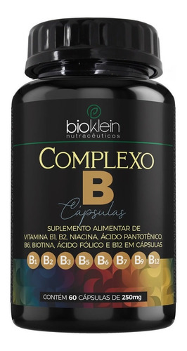 Complexo B Vitamina 500mg 60 Cápsulas Bioklein