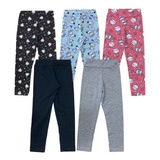 Kit 5 Calças Legging Infantil Roupa Menina Criança Atacado