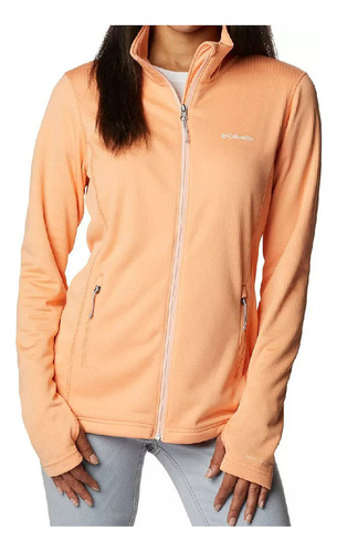 Jaqueta Fleece Feminina Columbia Park View Grid Coral - 1959