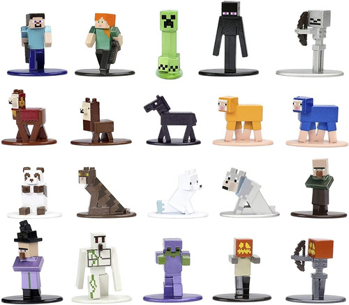 Jada Toys - Minecraft - 20 Mini Figuras Multicolor 32023