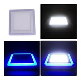 Foco Panel Plafón Led Bicolor Sobrepuesto 6w + 3w Cuadrado