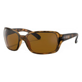 Anteojos De Sol Polarizados Ray-ban Rb4068 Standard Con Marco De Nailon Color Gloss Tortoise, Lente Brown De Cristal Clásica, Varilla Gloss Tortoise De Nailon