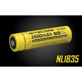 Pilha  Recarregável 18650 Nitecore Li-ion Nl1835 Cilíndrica