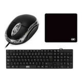 Combo Kit Gtc Usb Teclado + Mouse + Pad Mouse