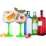 Jogo 2 Taças De Gin Em Vidro Com A Base Verde 720ml - Ibiza Cor Transparente